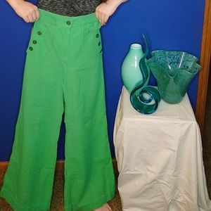Vintage 70's High-waisted Flare Cotton Pants